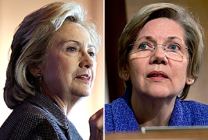 Hillary Clinton and  Elizabeth Warren.